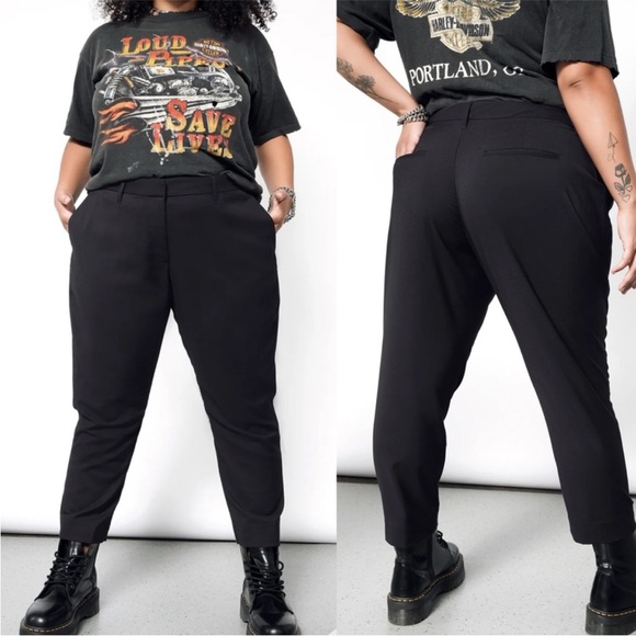 Wildfang The Empower Slim Crop Pant Trousers Black